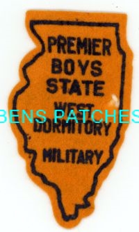 ILLINOIS,PREMIER BOYS STATE WEST DORMITORY 2 STATE SHAPED